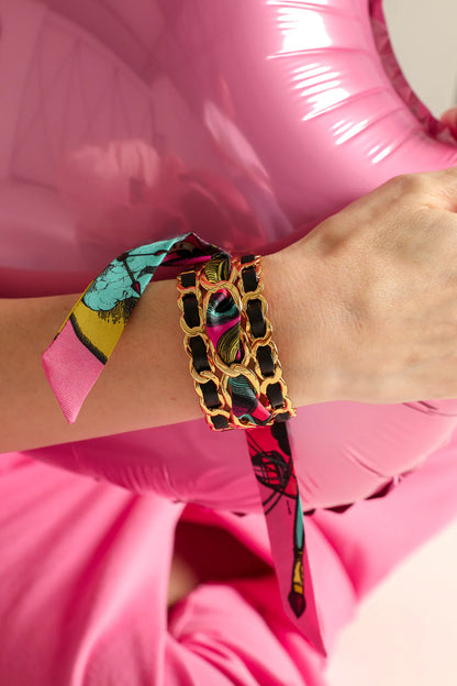 Parrot neutral parrot 2cm ribbon bracelet
