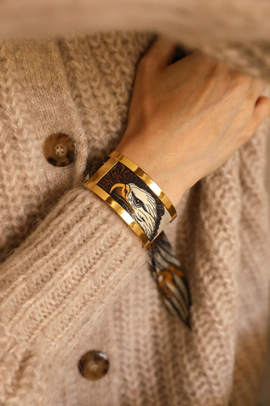 Aigle Nacre 蒼穹之翼 2cm真絲手鐲