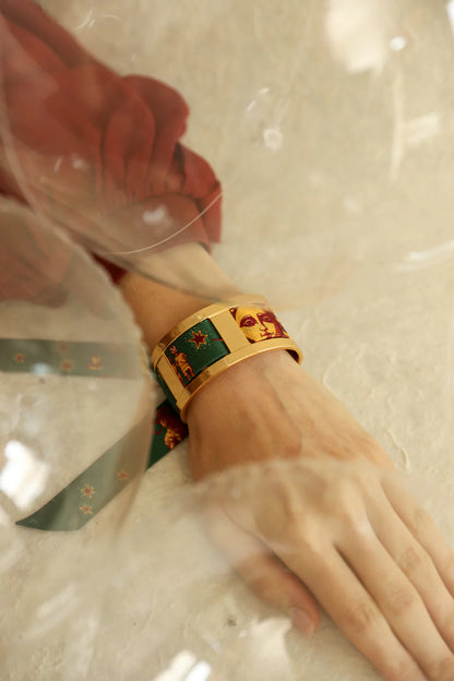 Parrot neutral parrot 2cm ribbon bracelet