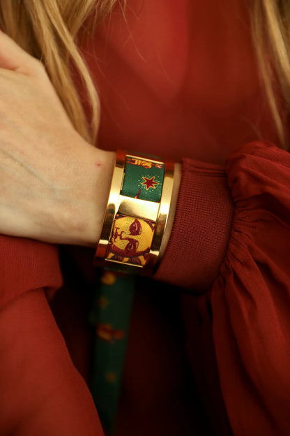 Parrot neutral parrot 2cm ribbon bracelet