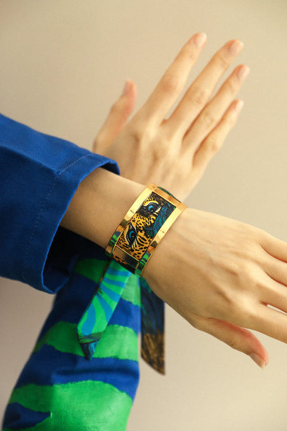 Parrot neutral parrot 2cm ribbon bracelet
