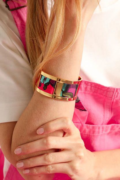 Parrot neutral parrot 2cm ribbon bracelet