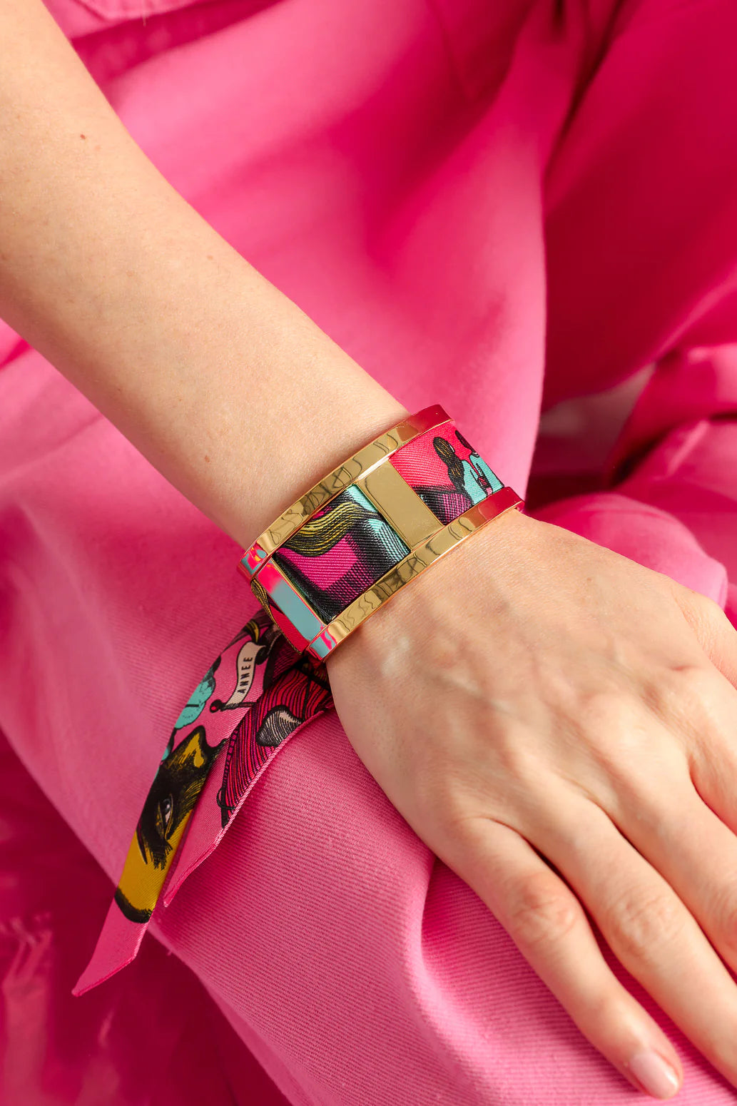 Parrot neutral parrot 2cm ribbon bracelet