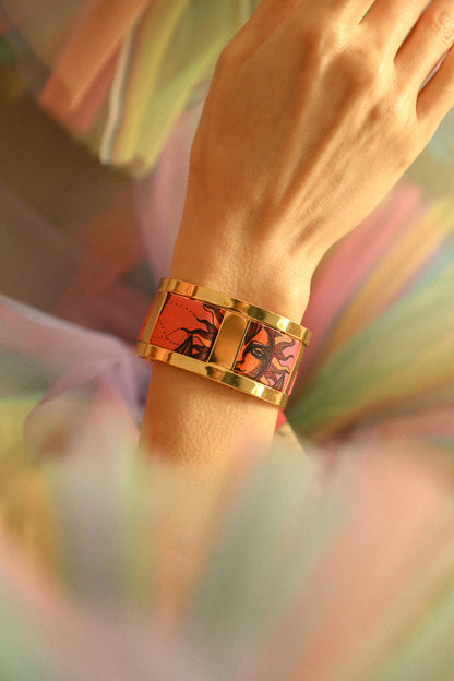 Parrot neutral parrot 2cm ribbon bracelet