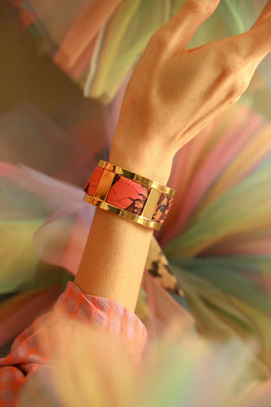 Parrot neutral parrot 2cm ribbon bracelet