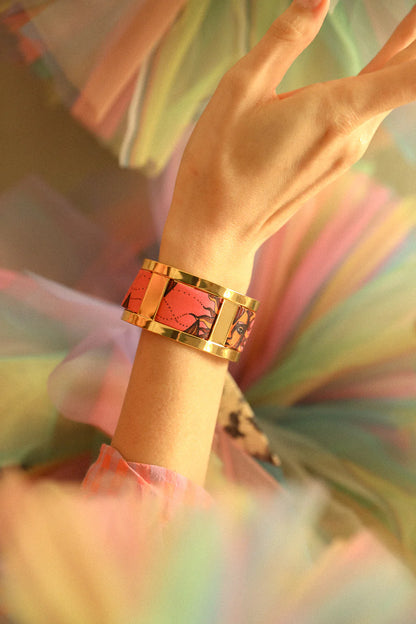 Parrot neutral parrot 2cm ribbon bracelet