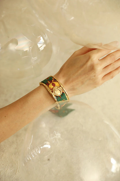 Parrot neutral parrot 2cm ribbon bracelet