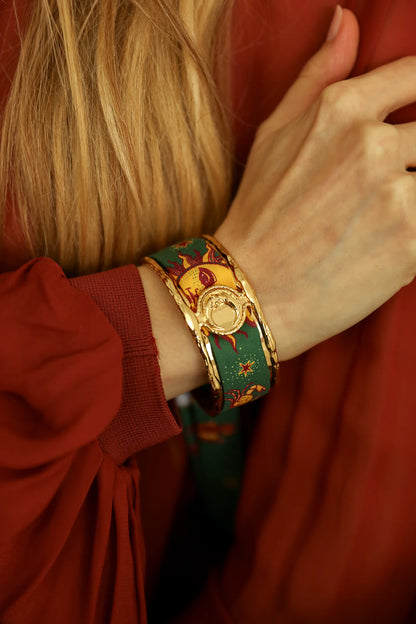 Parrot neutral parrot 2cm ribbon bracelet