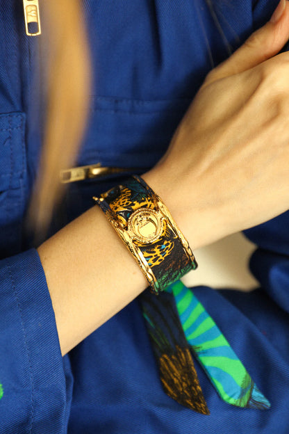 Parrot neutral parrot 2cm ribbon bracelet