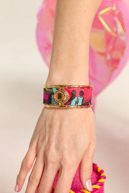 Parrot neutral parrot 2cm ribbon bracelet