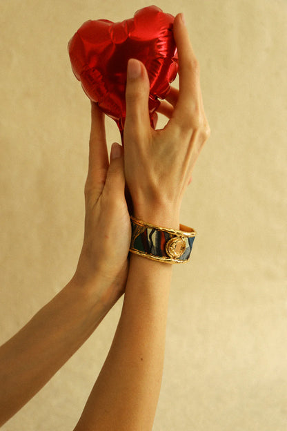 Parrot neutral parrot 2cm ribbon bracelet