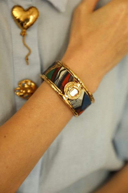 Parrot neutral parrot 2cm ribbon bracelet