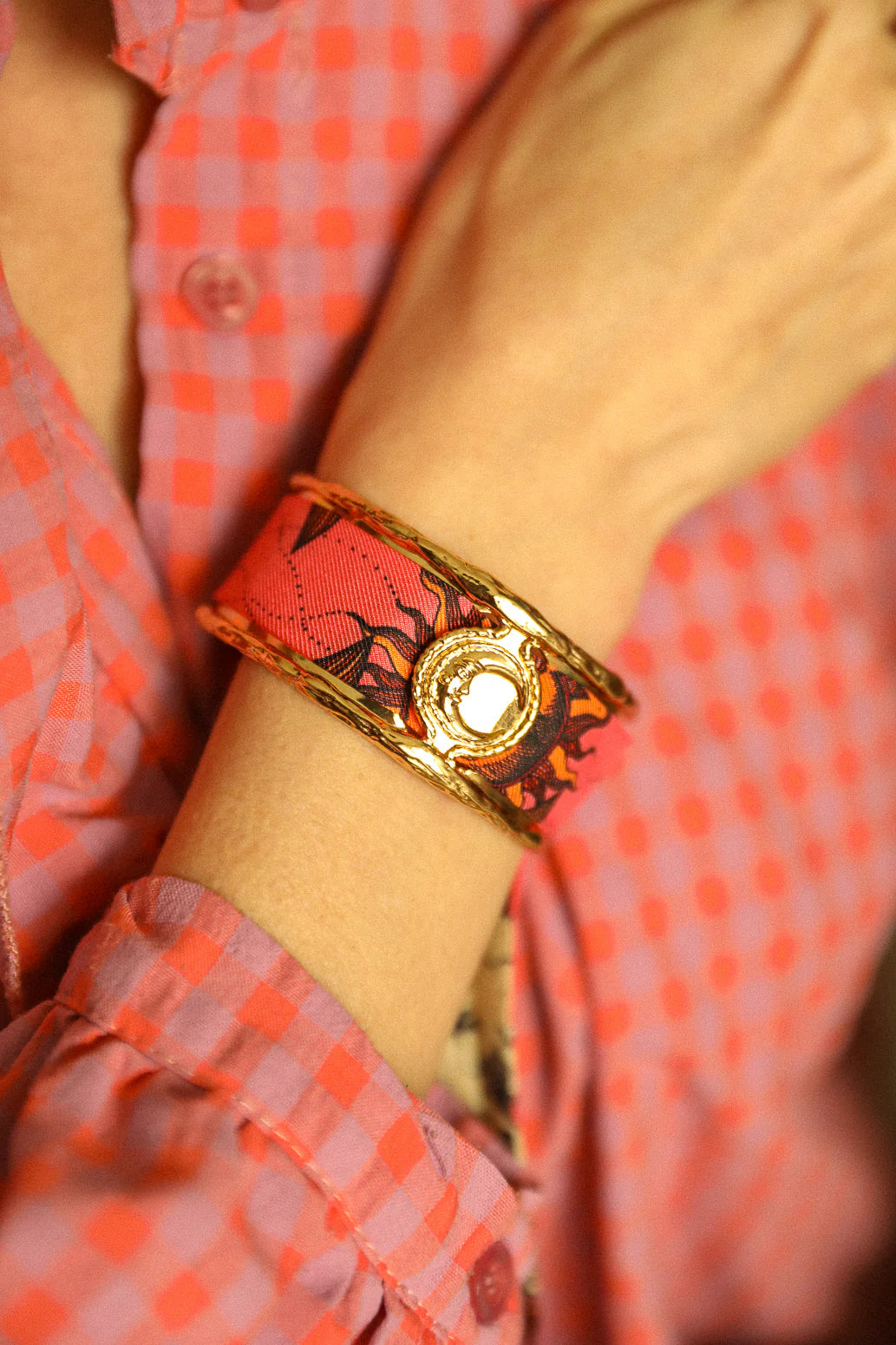 Parrot neutral parrot 2cm ribbon bracelet