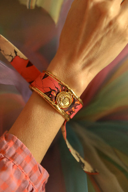 Parrot neutral parrot 2cm ribbon bracelet