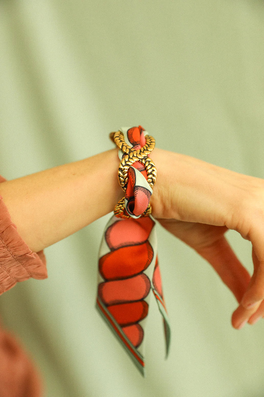 Paon Mariage Peacock Wedding 4cm Ribbon Bracelet