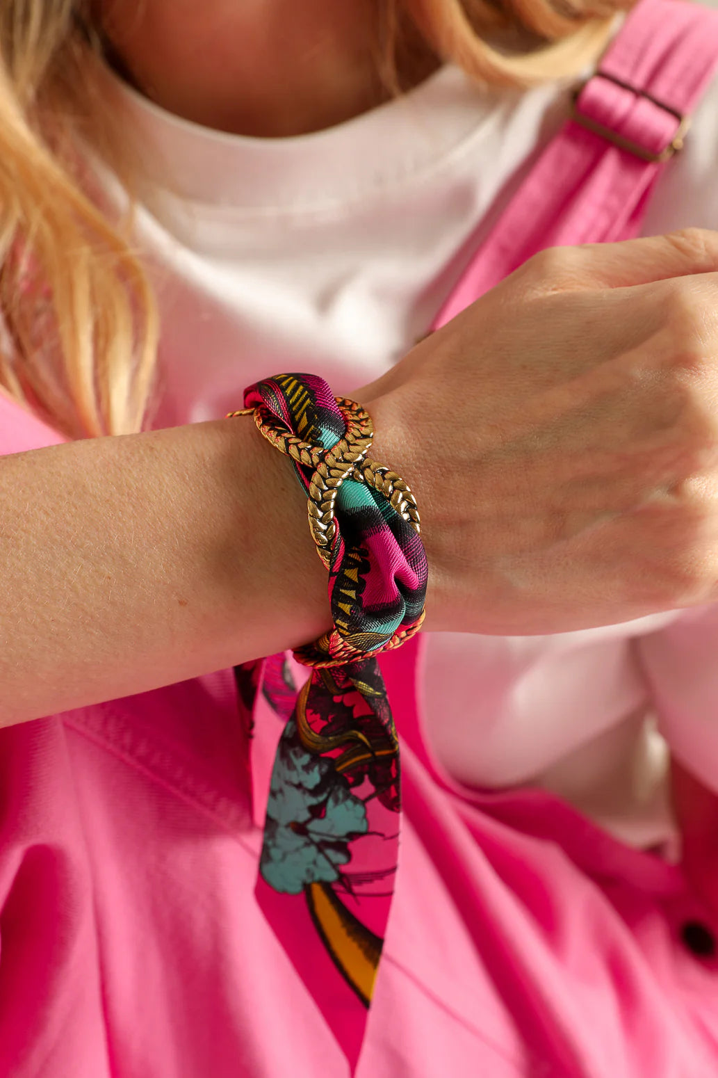 Paon Mariage Peacock Wedding 4cm Ribbon Bracelet