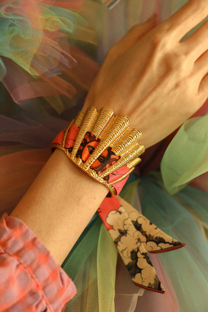 Parrot neutral parrot 2cm ribbon bracelet