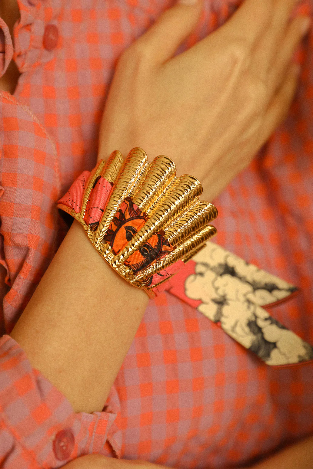 Parrot neutral parrot 2cm ribbon bracelet