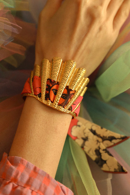 Parrot neutral parrot 2cm ribbon bracelet