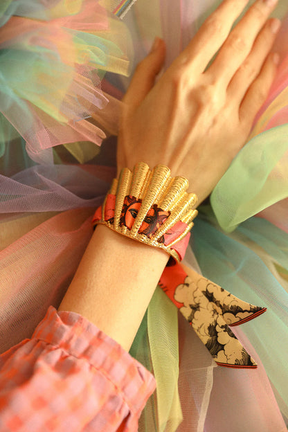 Parrot neutral parrot 2cm ribbon bracelet