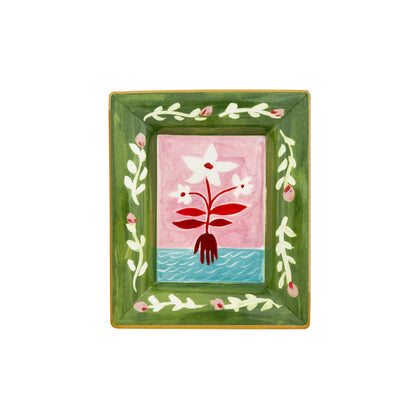 White Floral Porcelain Tray