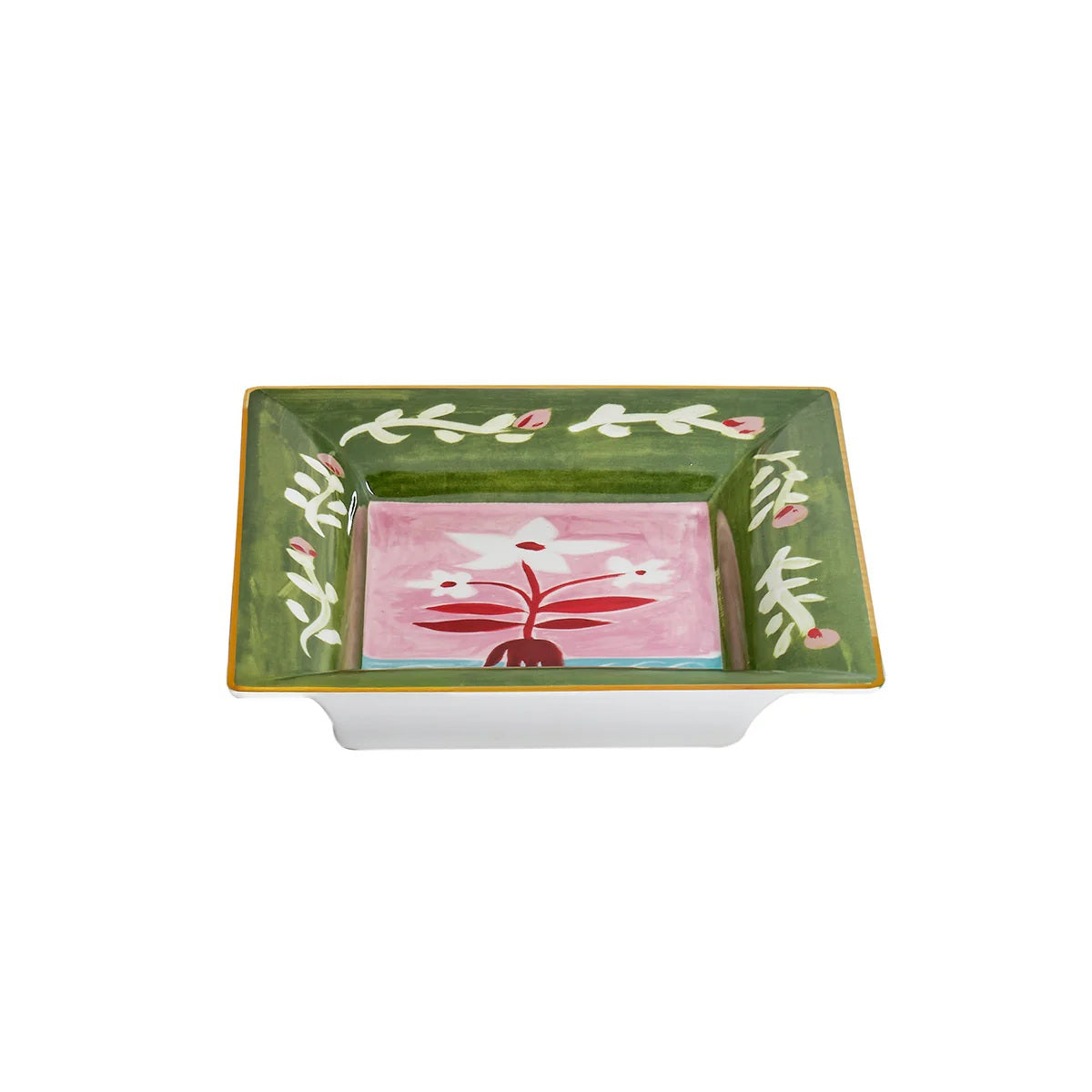 White Floral Porcelain Tray