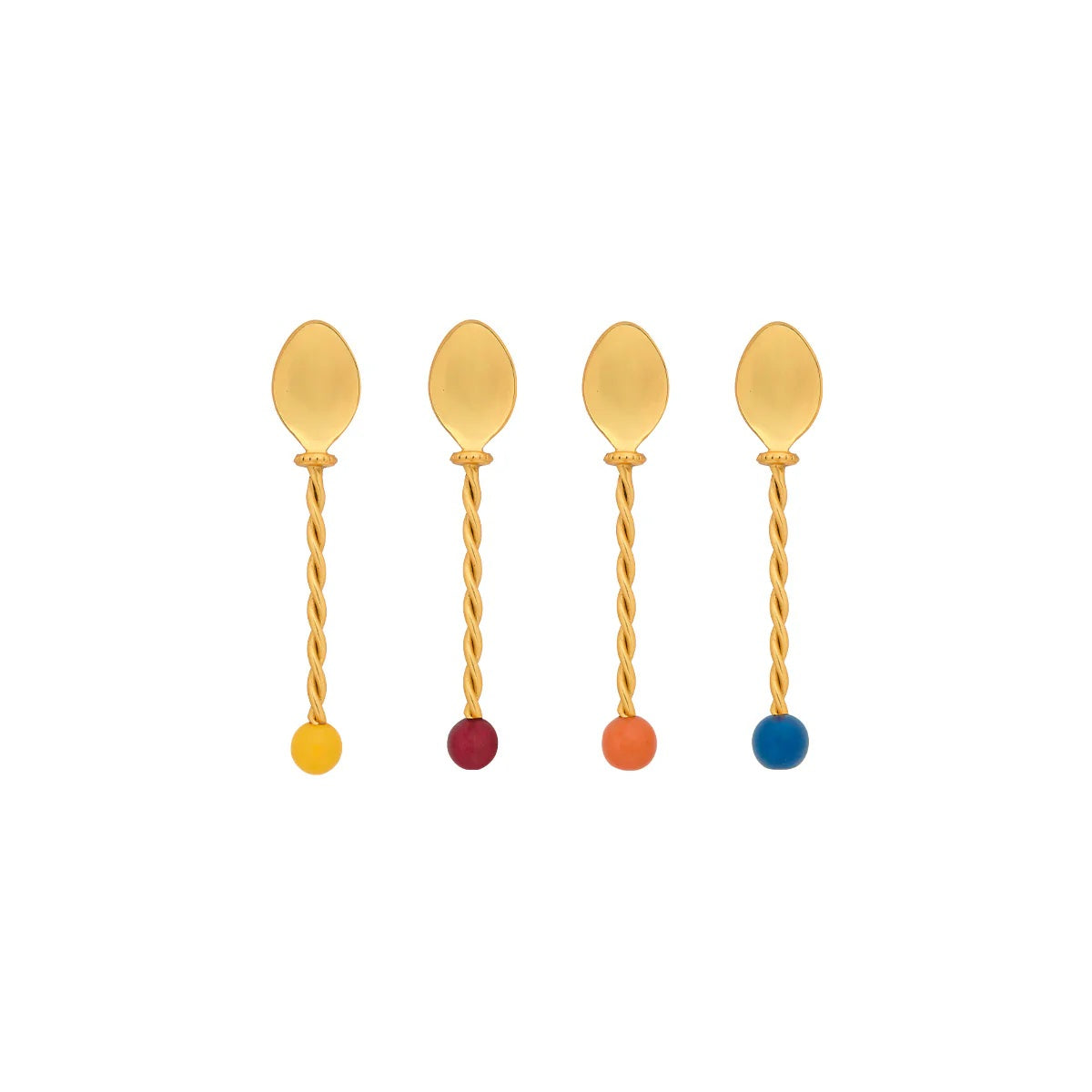 4-Piece Twisted Dessert Spoon Set