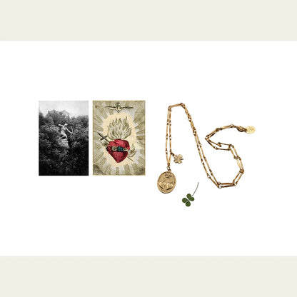 Sacha Médaille Coeur Double Heart Necklace