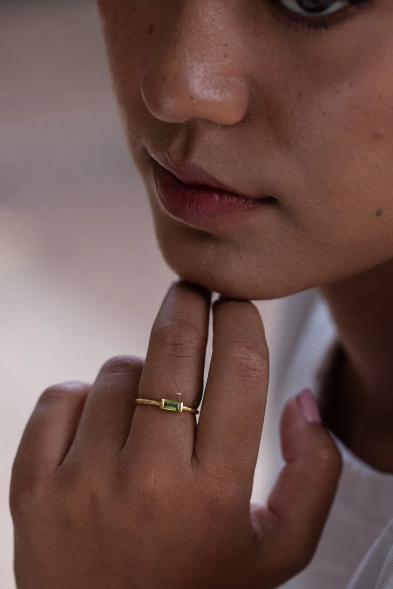 Sati Green Amethyst Ring