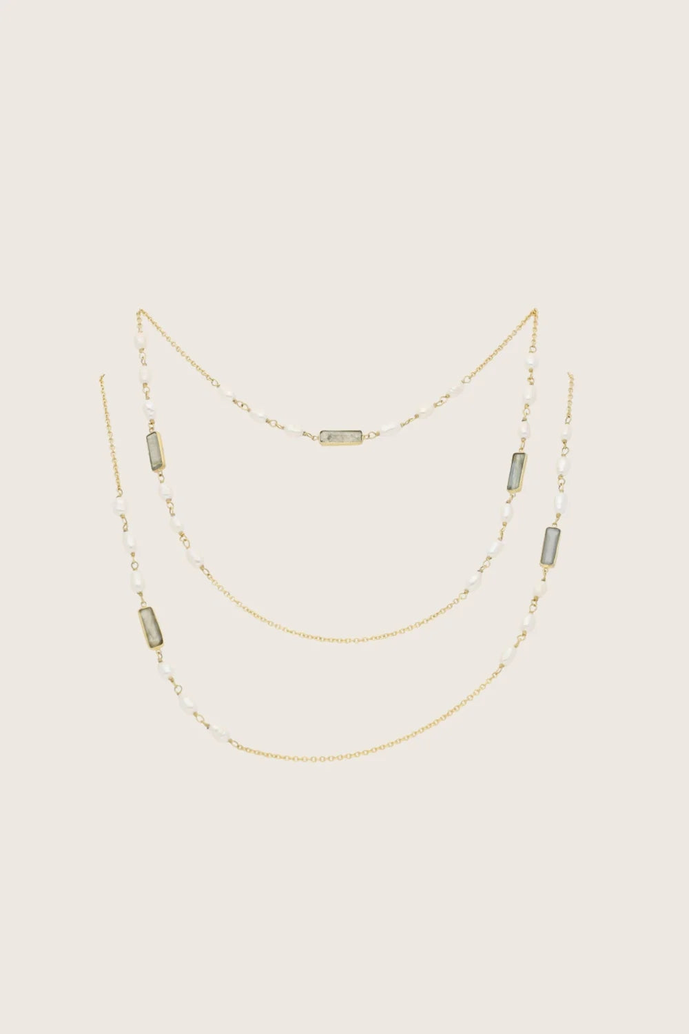 Taima Labradorite Pearl Necklace