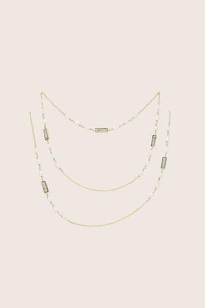 Taima Labradorite Pearl Necklace