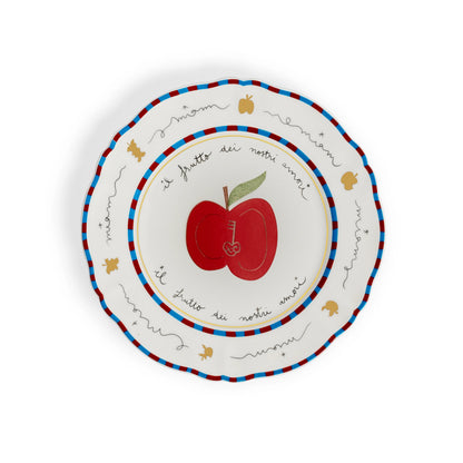 Small porcelain plate with apple motif
