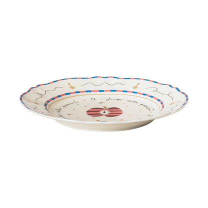 Apple-patterned porcelain dinner plate
