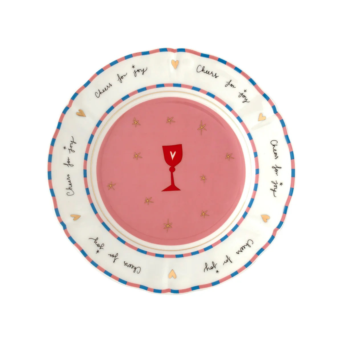 Glass pattern porcelain fruit plate