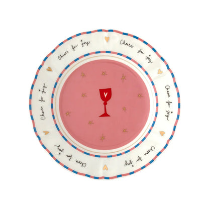 Glass pattern porcelain fruit plate