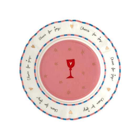 Glass pattern porcelain fruit plate