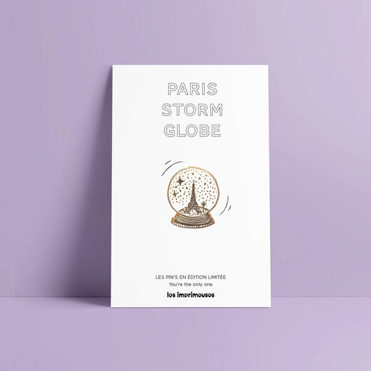 Paris Storm Globe 巴黎鐵塔雪花球徽章