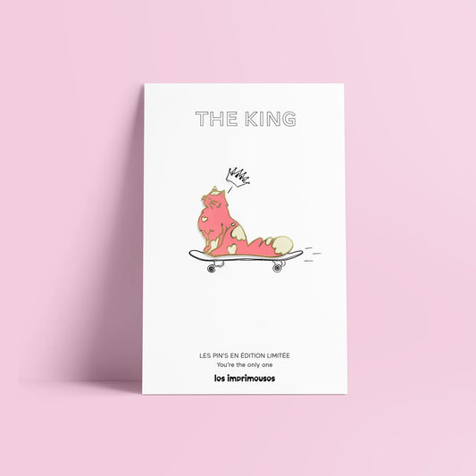 The King 粉紅貓王聯名徽章