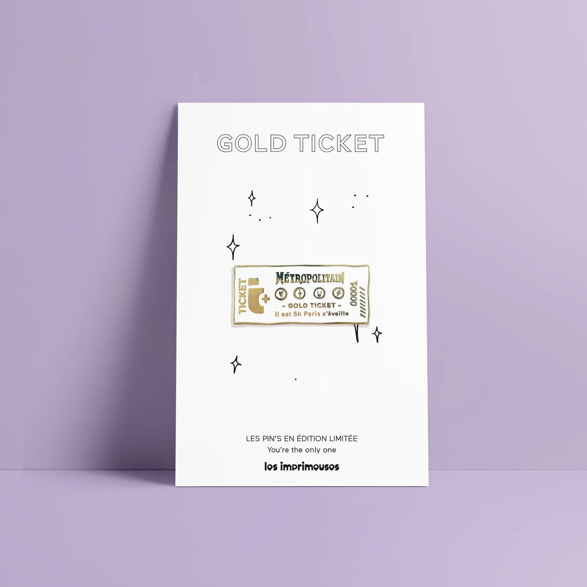 Gold Ticket 巴黎地鐵車票徽章