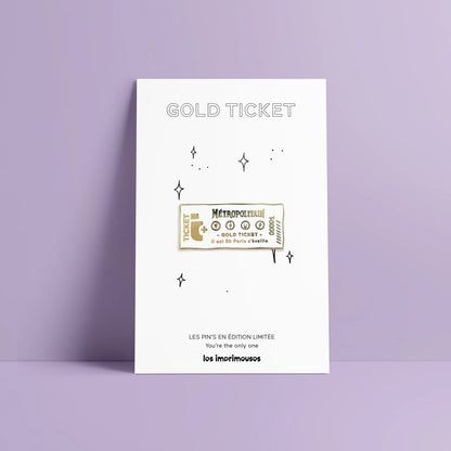 Gold Ticket 巴黎地鐵車票徽章