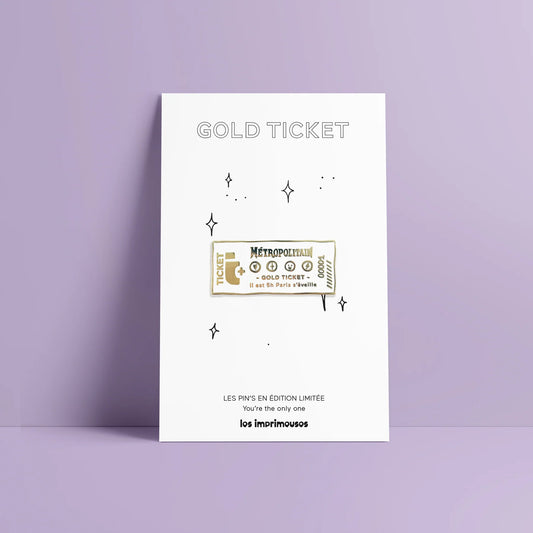 Gold Ticket 巴黎地鐵車票徽章