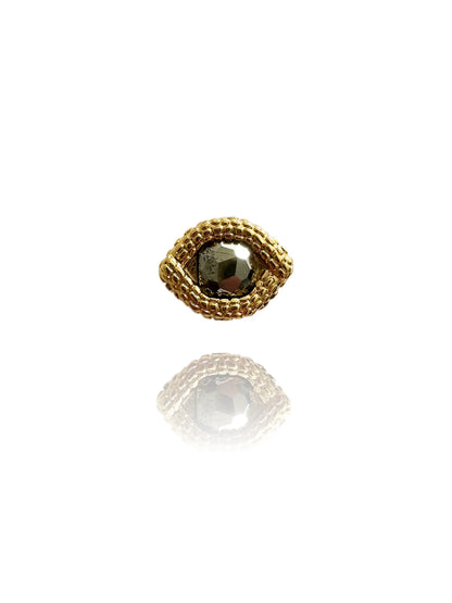 Ornement Oeil de caïman Pyrite 鱷魚之眼黃鐵礦裝飾