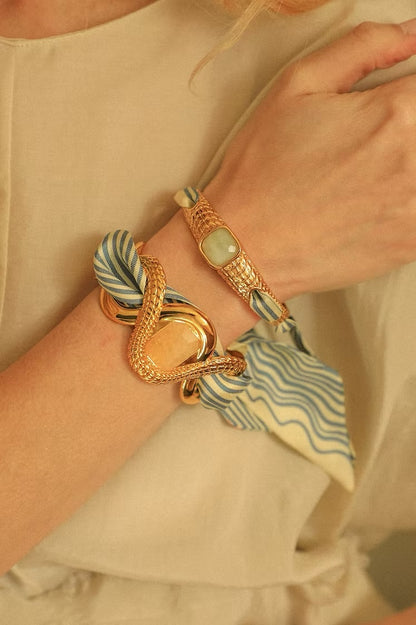 Marinière neutral Sailor 1cm ribbon bracelet