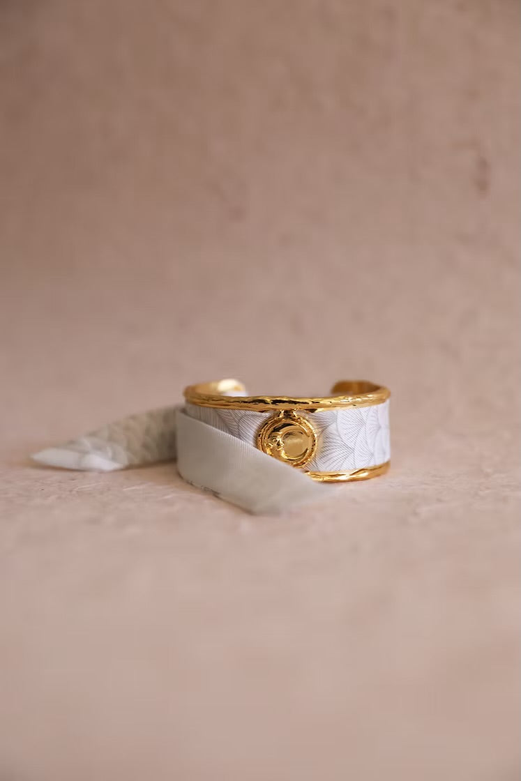 Paon Mariage Peacock Wedding 2cm Ribbon Bracelet