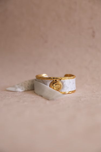 Paon Mariage Peacock Wedding 2cm Ribbon Bracelet