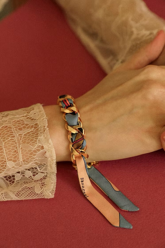 Colorful Pirate 1cm Ribbon Bracelet