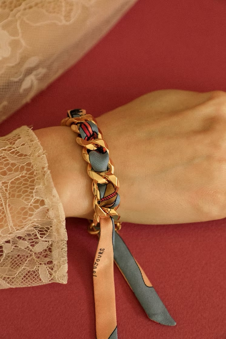 Colorful Pirate 1cm Ribbon Bracelet