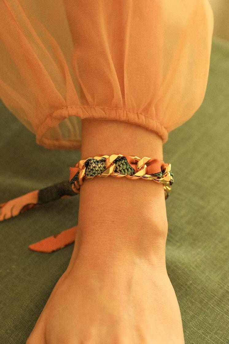 Sirene neutre Mermaid 1cm Ribbon Bracelet