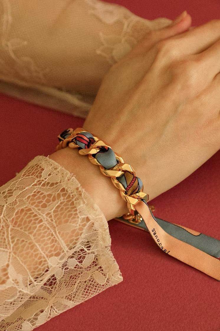 Colorful Pirate 1cm Ribbon Bracelet