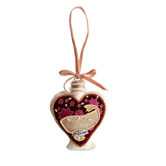 Red heart-shaped coaster